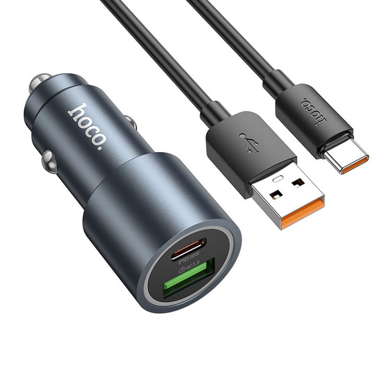 Hoco Z60 USB-A + USB-C 48 W autós töltő kábellel