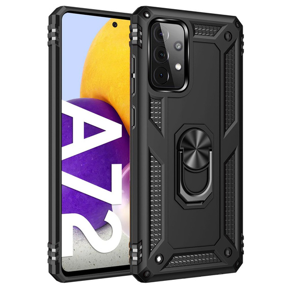 Páncélozott telefontok a Samsung Galaxy A72 5G, Nox Case Ring, kék