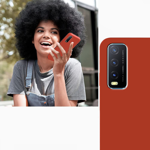 Telefontok a Vivo Y20S / Y11S, Silicone Lite, piros