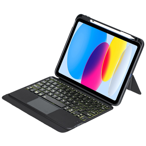 Tok + billentyűzet iPad 10.9 2022 10 GEN, keyboard Pen Slot, fekete