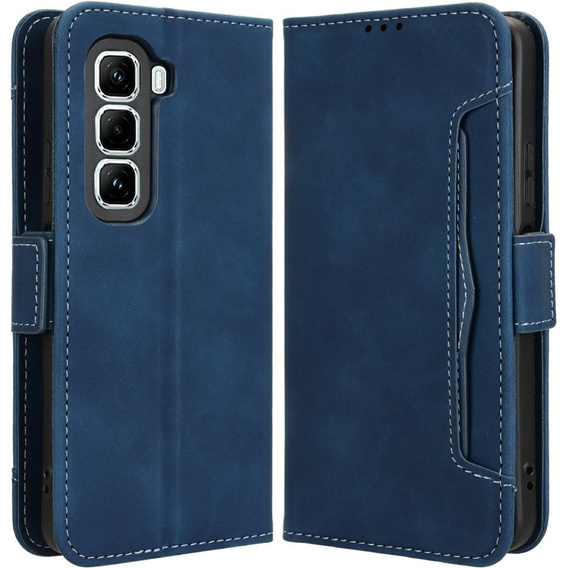 Pattintható tok a Infinix Hot 50 Pro+ 4G, Card Slot, sötétkék