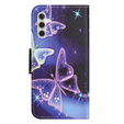 Pattintható tok a Samsung Galaxy M15 5G, Wallet, Sparkling Butterflies
