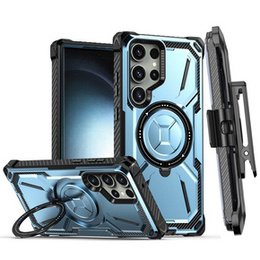 Telefontok a Samsung Galaxy S23 Ultra, Heavy Duty Ring Belt Clip, kék