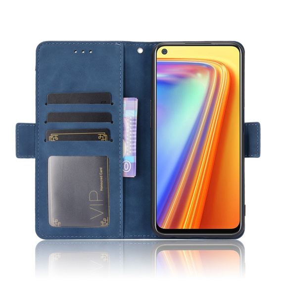 Pattintható tok a Realme 7, Card Slot, kék