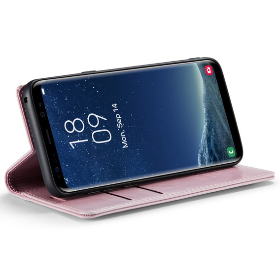 CASEME flip tok Samsung Galaxy S8, Waxy Textured, rózsaszín