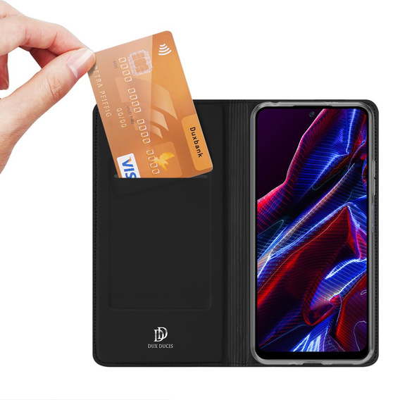 Dux Ducis Telefontok a Xiaomi Redmi Note 12 5G / POCO X5 5G, Skinpro, fekete