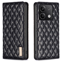 Pattintható tok a Xiaomi Redmi Note 13 5G, Wallet, BINFEN COLOR, fekete