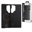BENKS Kevlar tok Samsung Galaxy S25 Ultra, MagSafe, Carbon Fiber, fekete
