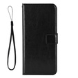 Pattintható tok a Motorola Edge 50 Neo / Motorola ThinkPhone 25, Crazy Horse Wallet, fekete