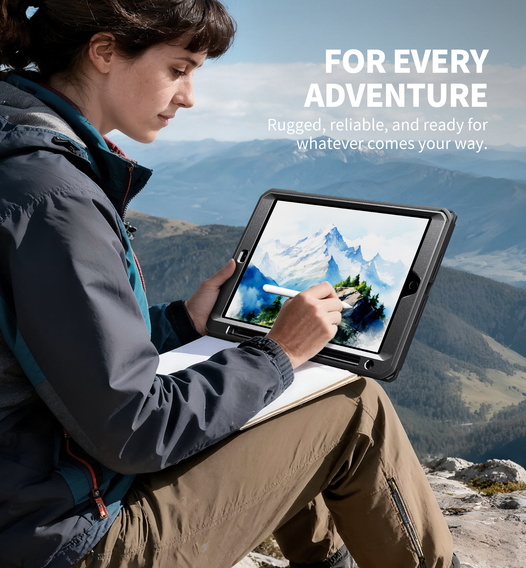 Dexnor 360° tok pánttal és tolltartóval iPad 10,2" 2021/2020/2019 (9./8./7. generáció)