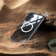 Tok Samsung Galaxy A16-hoz, Shockproof, üveggel, MagSafe-hoz, fekete