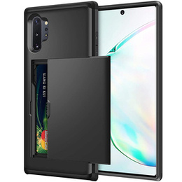Telefontok a Samsung Galaxy Note 10+ Plus, Sliding Card Holder, fekete