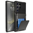 Tok Samsung Galaxy S25 Ultra, Card Holder Kickstand, fekete