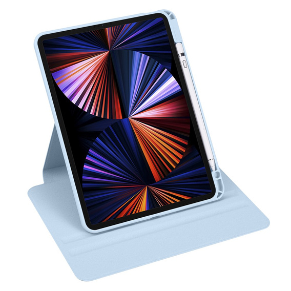 Tok iPad Pro 11" 2022/2021/2020 (4/3/2 gen.), tolltartóval, 360°-os forgatható, kék