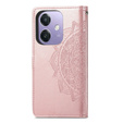 Pattintható tok a Oppo A40 / Oppo A40m, Mandala, rózsaszín rose gold