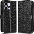 Pántos tok Oppo Reno 14, Wallet Rhombus, fekete