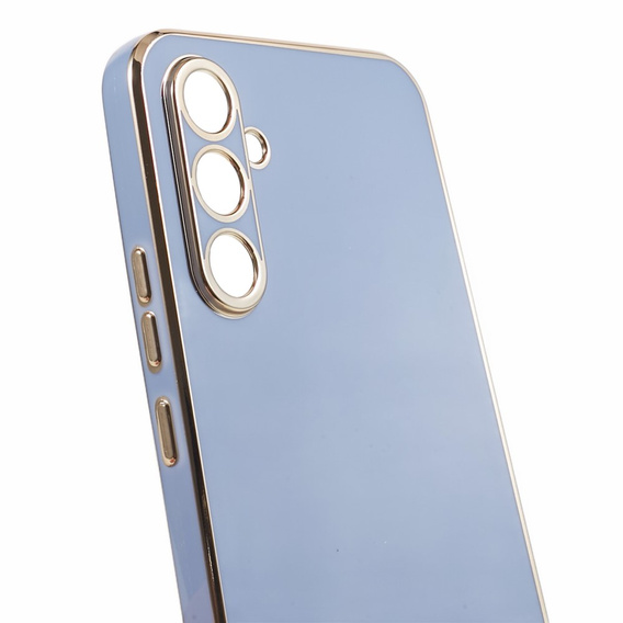 Tojás Samsung Galaxy A25 5G, Glamour CamShield, kék + 9H üveg