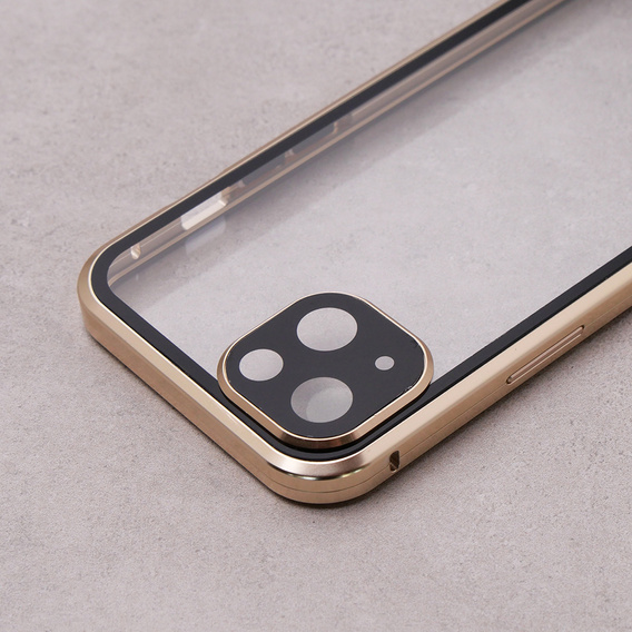 Tok iPhone 13, Magnetic Dual Glass, arany