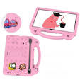 Gyermek tok Samsung Galaxy Tab S7/S8/S9, Cute Patterns, állvánnyal, rózsaszín
