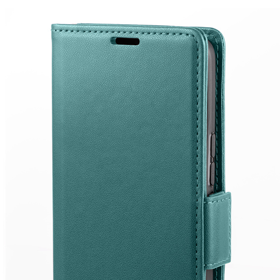 Tok Xiaomi 14T Pro, ERBORD Glossy Litchi, pénztárca patenttal, zöld