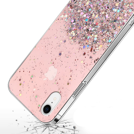 Telefontok a iPhone XR, Glittery, rózsaszín