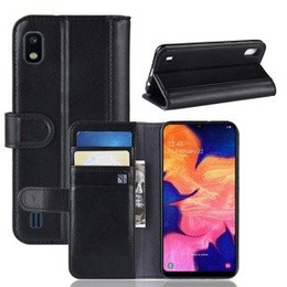 Pattintható tok a Samsung Galaxy A10, Split Leather Wallet, fekete