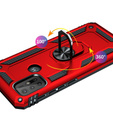 Páncélozott telefontok a Motorola Moto G10/G30, Nox Case Ring, piros