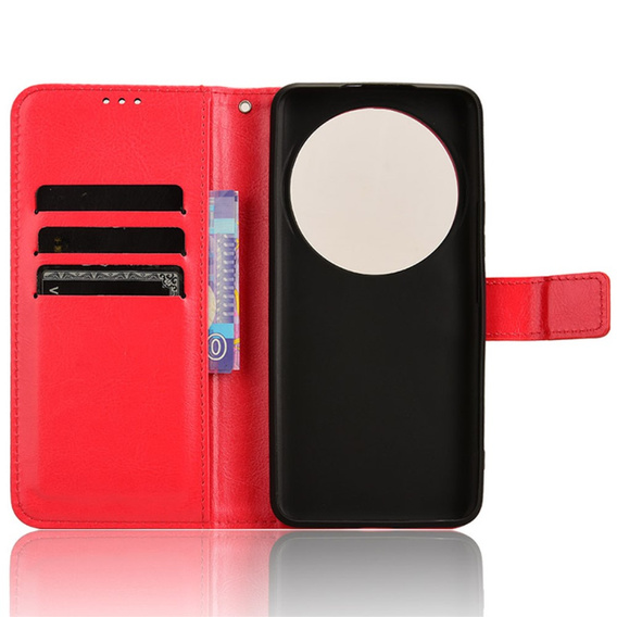 Pattintható tok a Xiaomi 14 Ultra, Crazy Horse Wallet, piros