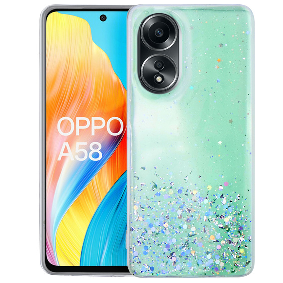 Telefontok a Oppo A58 4G, Glittery, zöld