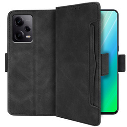 Pattintható tok a Xiaomi Redmi Note 12 5G / POCO X5 5G, Card Slot, fekete