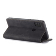 CASEME tok Samsung Galaxy M21, Leather Wallet Case, fekete