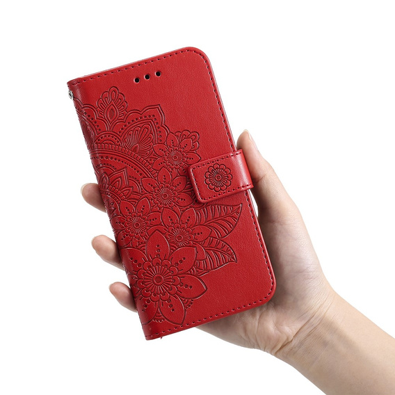 Pattintható tok a Oppo Reno5 Z / A94 / A95 5G, Mandala, piros