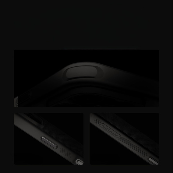 Tok iPhone 16 Pro Max, páncélozott Nillkin, Carbon Fiber, Magsafe, fekete