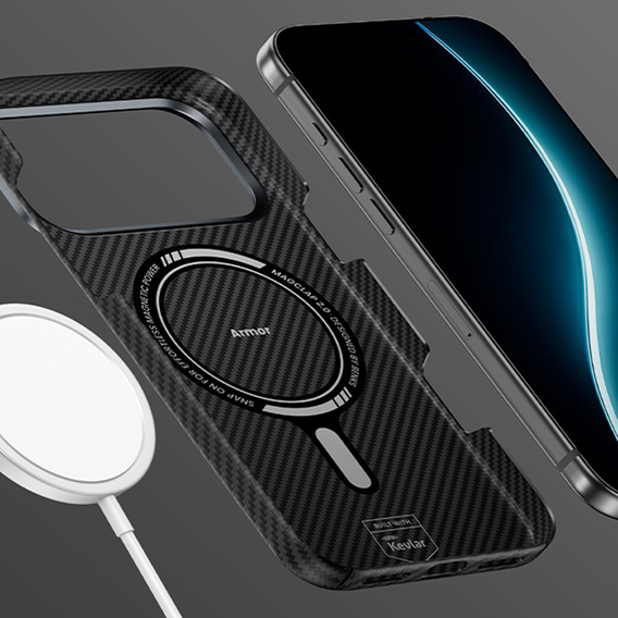 BENKS Kevlar Armor Air Carbon Fiber 600D A070 to MagSafe tok iPhone 17 Pro Max számára