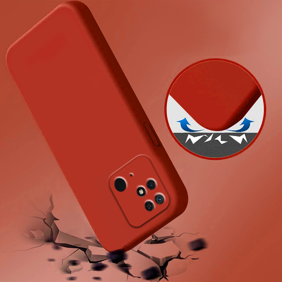 Telefontok a Xiaomi Redmi 10C, Silicone Lite, piros