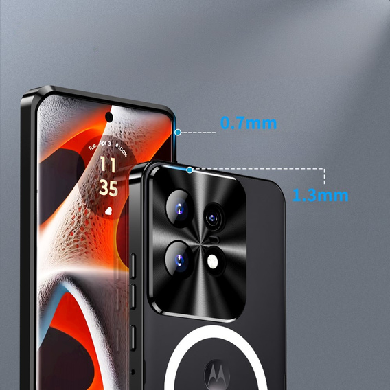 Kameravédő tok Motorola Edge 50 Pro 5G, CamShield MagSafe, fekete