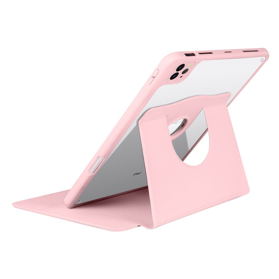 Tok iPad Pro 11" 2022/2021/2020 (4/3/2 gen.), tolltartóval, 360°-os forgatható, rózsaszín