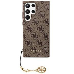 GUESS Telefontok a Samsung Galaxy S24 Ultra, 4G Charms Collection Hardcase, barna