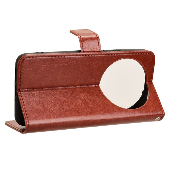 Pattintható tok a Xiaomi 14 Ultra, Crazy Horse Wallet, barna