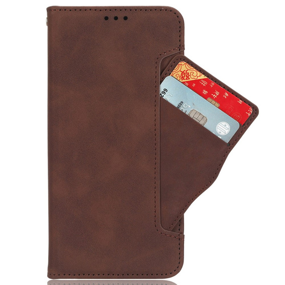 Pattintható tok a Honor Magic 6 Pro 5G, Card Slot, barna