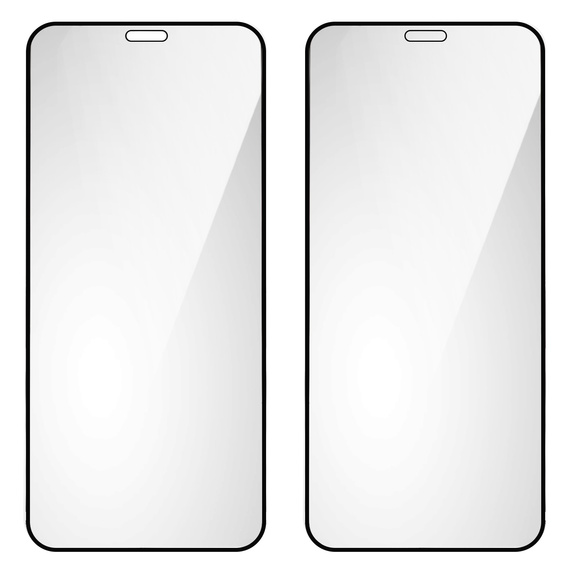 2x edzett üveg a iPhone 12/12 Pro, ERBORD 3D teljes képernyő