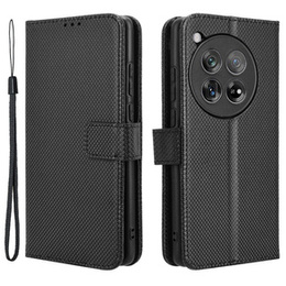Pattintható tok a OnePlus 12 5G, Wallet Smart Magnet, fekete