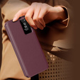 Flip tok Samsung Galaxy S25, Smart View Wallet, bordó