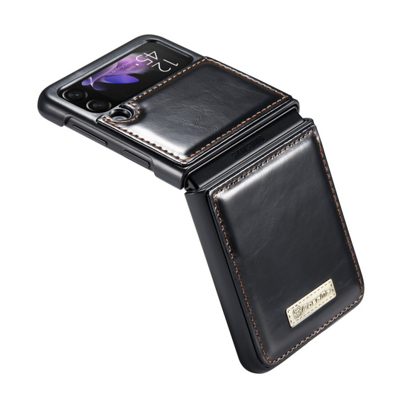 CASEME flip tok Samsung Galaxy Z Flip 3, Waxy Textured, fekete