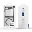 DuxDucis tok Samsung Galaxy Z Flip7 FE / Z Flip6, Aimo Case, MagSafe, átlátszó / fekete