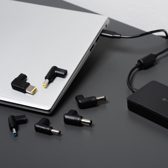 Forcell E856 USB-C 90W univerzális laptop tápegység cserélhető csatlakozókkal