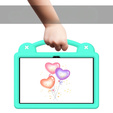Gyermek tok T Tablet 5G, Cute Patterns, állvánnyal, zöld
