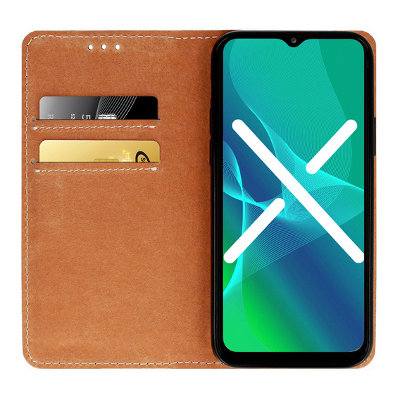 Pattintható tok a Samsung Galaxy A13 4G, Split Leather Wallet, kék