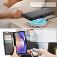 CASEME flip tok Samsung Galaxy A54 5G, Litchi Wallet, fekete