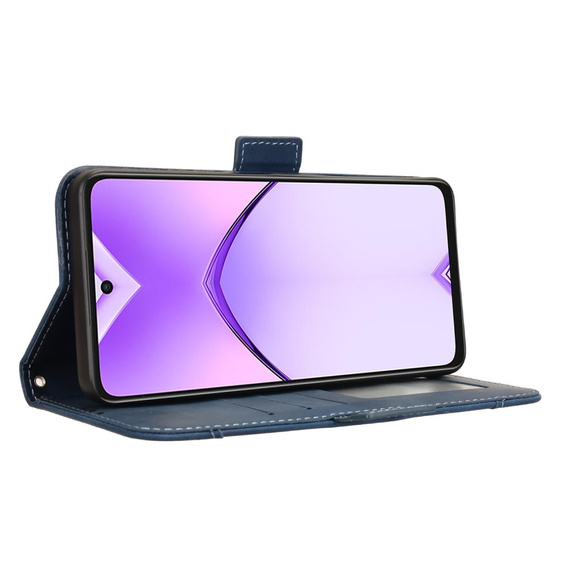 Pattintható tok a Oppo A40 / Oppo A40m, Card Slot, sötétkék